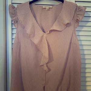 Tank top, tie, pink and white